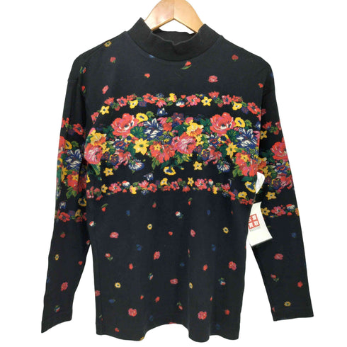 ケンゾー KENZO 花柄 モックネック ロングスリーブTシャツ メンズ LL