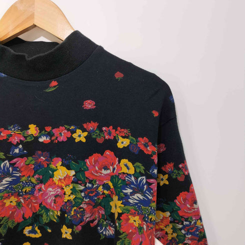 ケンゾー KENZO 花柄 モックネック ロングスリーブTシャツ メンズ LL