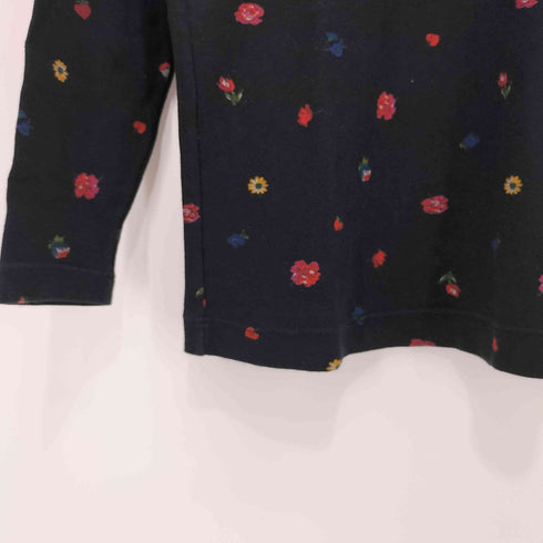 ケンゾー KENZO 花柄 モックネック ロングスリーブTシャツ メンズ LL