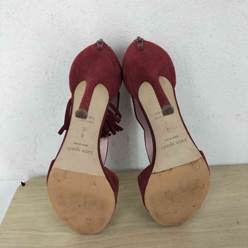 ケイトスペード Kate spade バックジップスエードヒールパンプス レディース 9