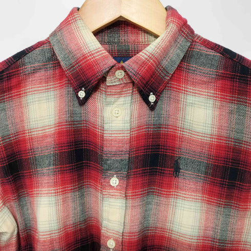 ラルフローレン RALPH LAUREN CLASSIC FIT ポニー刺繍 ボタンダウン ネルシャツ メンズ import:S