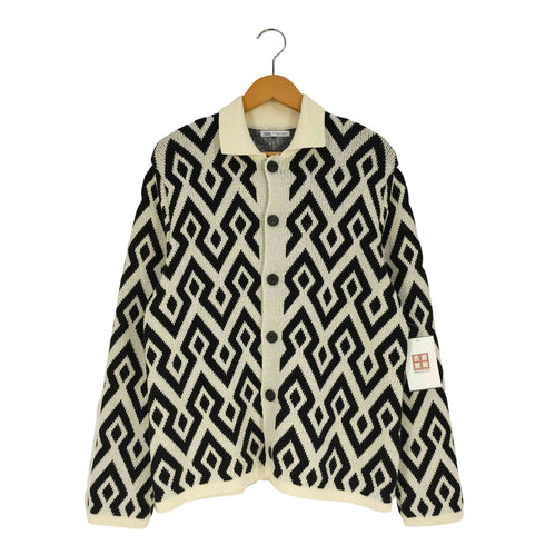 ザラ ZARA ジオメトリックプリント ジャガードニット カーディガン メンズ import:S