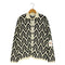 ザラ ZARA ジオメトリックプリント ジャガードニット カーディガン メンズ import:S