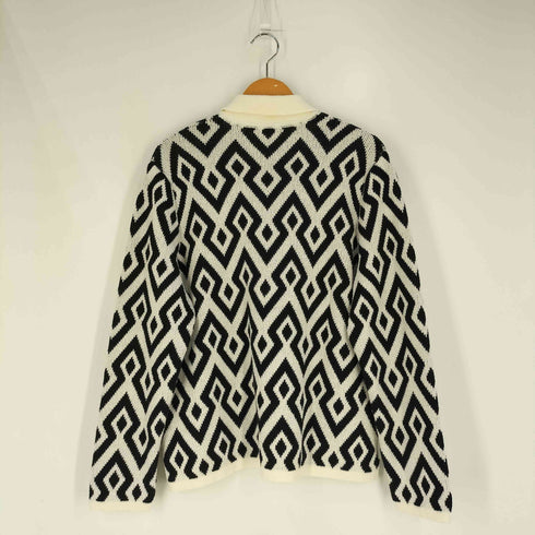 ザラ ZARA ジオメトリックプリント ジャガードニット カーディガン メンズ import:S