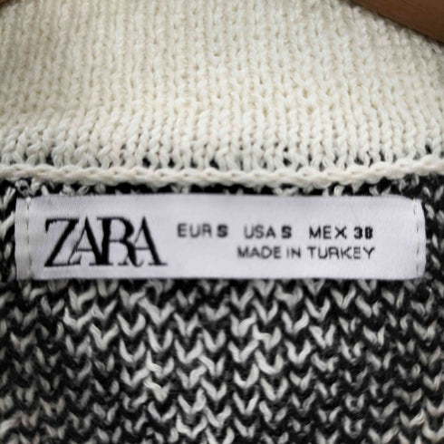 ザラ ZARA ジオメトリックプリント ジャガードニット カーディガン メンズ import:S