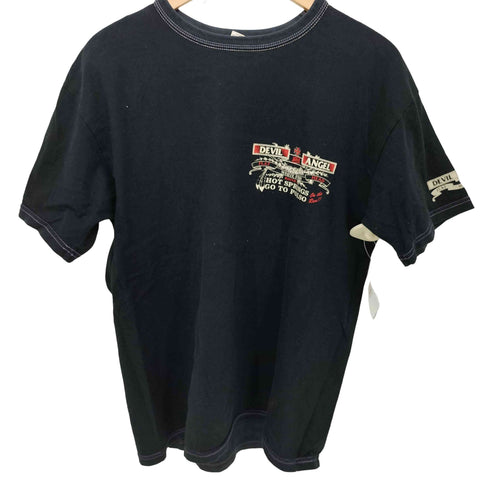 ザフラットヘッド the flat head 両面プリント クルーネック Tシャツ メンズ 42