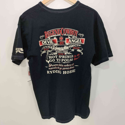 ザフラットヘッド the flat head 両面プリント クルーネック Tシャツ メンズ 42