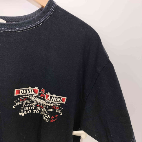 ザフラットヘッド the flat head 両面プリント クルーネック Tシャツ メンズ 42