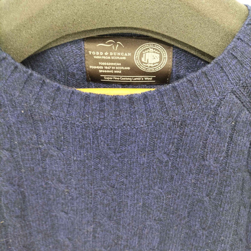 ジェイプレス J.PRESS ラグラン編み ケーブルクルーネックニット メンズ M