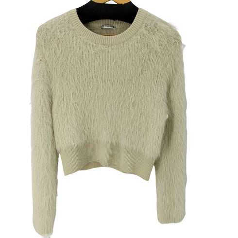 ザラ ZARA クリップドシャギーニットプルオーバー レディース import:L
