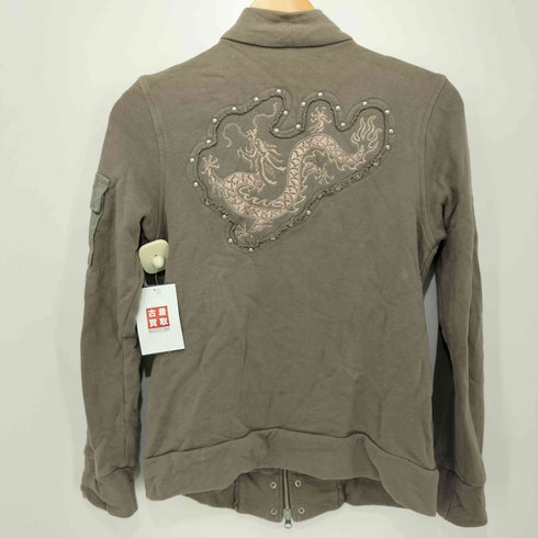 ヴィヴィアンタム VIVIENNE TAM Y2K ドラゴン刺繍 ダブルジップアップ ミリタリジャケット レディース JPN:1
