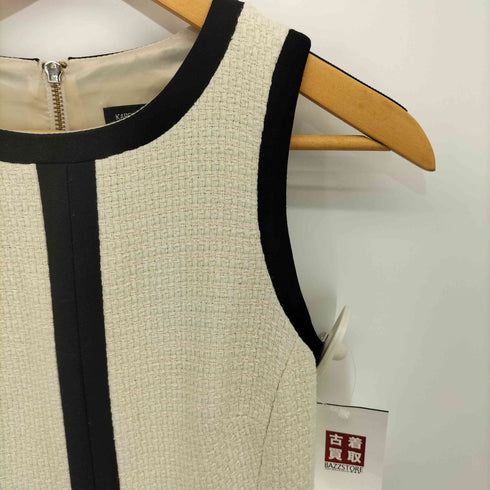 KAREN MILLEN Cotton Tweed Laced Waist A Line Dress レディース 6