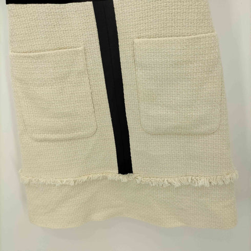 KAREN MILLEN Cotton Tweed Laced Waist A Line Dress レディース 6