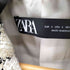 ザラ ZARA ツイードロングブレザー ダブルブレストテーラードジャケット レディース import:L