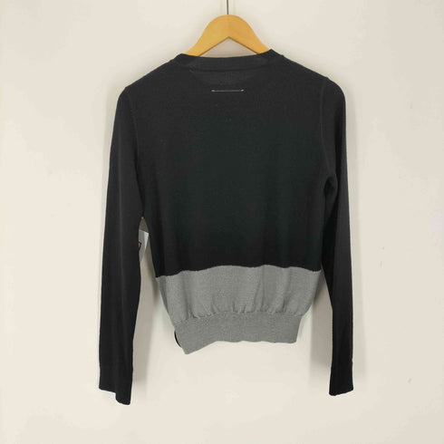 エムエムシックスメゾンマルジェラ MM6 Maison Margiela バイカラー ウールニット プルオーバー レディース import:M