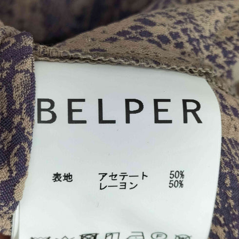 ベルパー BELPER パイソン柄 レーヨン混キャミワンピース レディース FREE