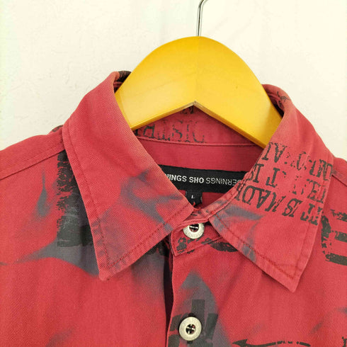 Bernings Sho メタルボタン 総柄シャツ メンズ JPN:L