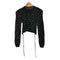 ザラ ZARA CROPPED KNIT SWEATER WITH PEARL BEADS レディース import:M