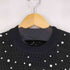 ザラ ZARA CROPPED KNIT SWEATER WITH PEARL BEADS レディース import:M