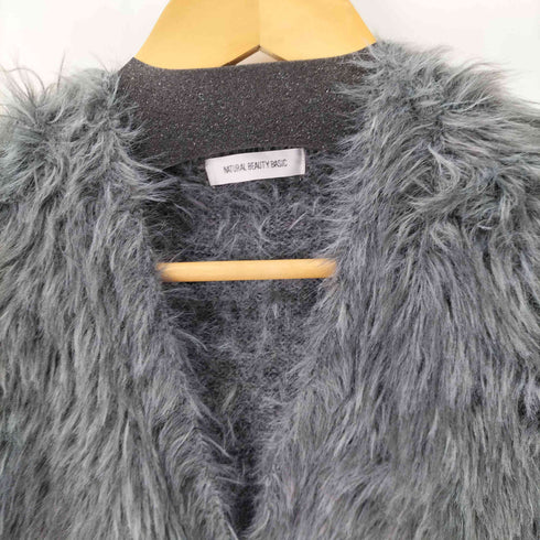 ナチュラルビューティーベーシック NATURAL BEAUTY BASIC 24AW シャギーコンパクトニットベスト レディース FREE
