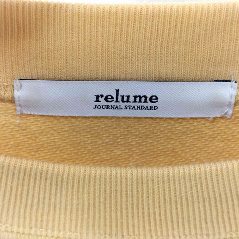 ジャーナルスタンダードレリューム JOURNAL STANDARD relume 23AW ショート丈 ロングスリーブ クルーネックスウェット レディース FREE