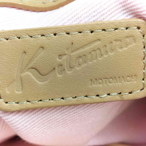 ギンザカネマツ 銀座かねまつ GINZA kanematsu ロゴ刺繍 レザーハンドバッグ レディース