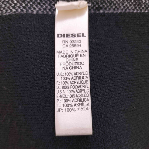 ディーゼル DIESEL 柄プリントアクリルマフラー メンズ