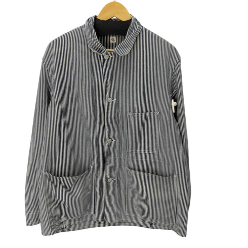 キャプテンサンシャイン KAPTAIN SUNSHINE FINX COTTON LINE OX 3-POCKETS CHORE JACKET ストライプカバーオール メンズ JPN:38