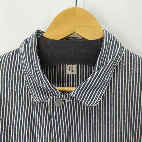 キャプテンサンシャイン KAPTAIN SUNSHINE FINX COTTON LINE OX 3-POCKETS CHORE JACKET ストライプカバーオール メンズ JPN:38