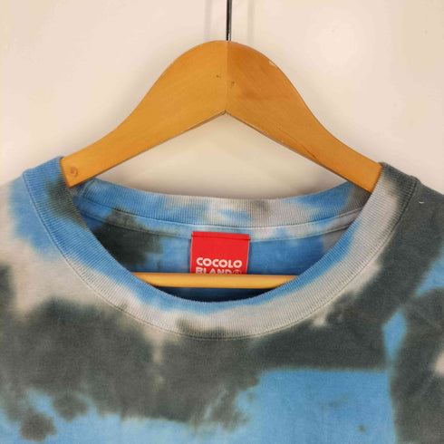 ココロブランド COCOLO BLAND ロゴワッペン タイダイ柄 クルーネックTシャツ メンズ import:L