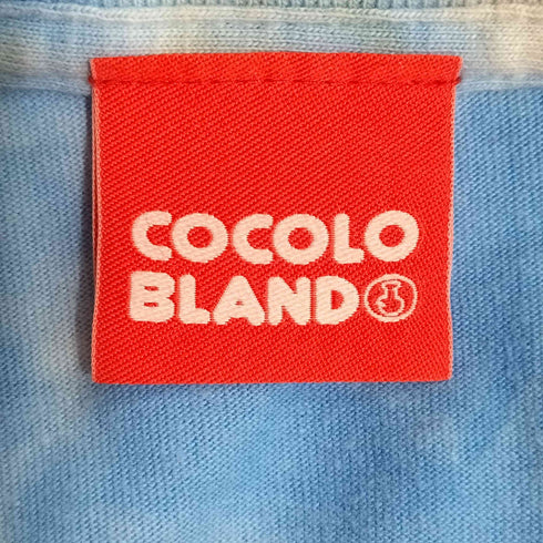 ココロブランド COCOLO BLAND ロゴワッペン タイダイ柄 クルーネックTシャツ メンズ import:L