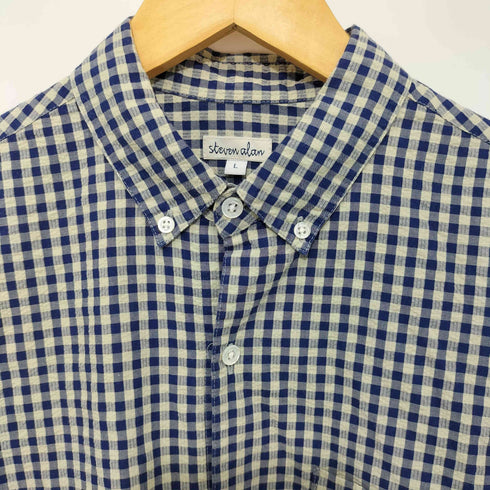 スティーブンアラン Steven Alan チェックボタンダウンシャツ メンズ JPN:L
