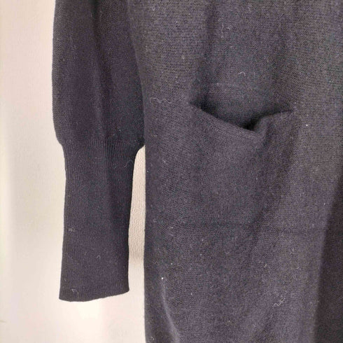 ランバンオンブルー LANVIN en Bleu カシミヤ混 モックネックウールリボンチュニック ニット レディース 38
