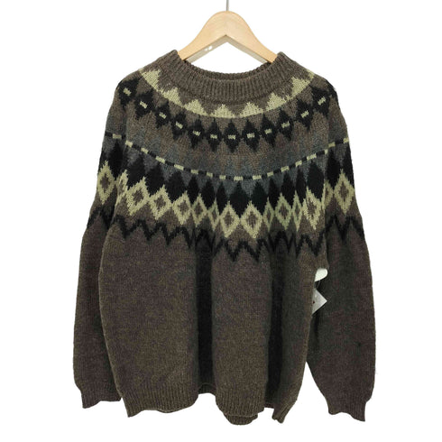 フリークスストア FREAKS STORE ノルディック柄 ウール混 ロングスリーブニット メンズ JPN:M