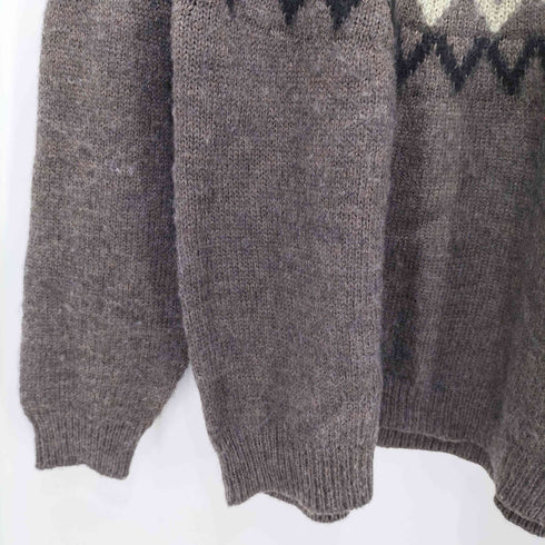 フリークスストア FREAKS STORE ノルディック柄 ウール混 ロングスリーブニット メンズ JPN:M