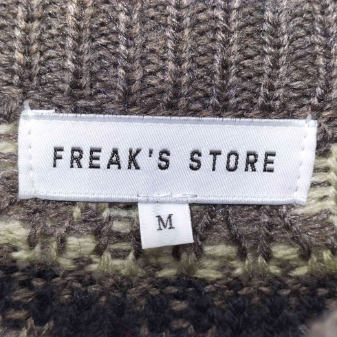 フリークスストア FREAKS STORE ノルディック柄 ウール混 ロングスリーブニット メンズ JPN:M