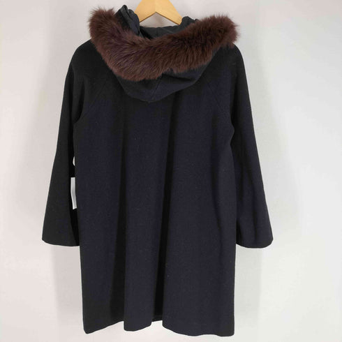ランバンオンブルー LANVIN en Bleu フォックスファー Aラインコート レディース 38