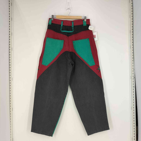 REC JEANS ロゴ刺繍 スイッチングパターン バギーデニムパンツ メンズ 34