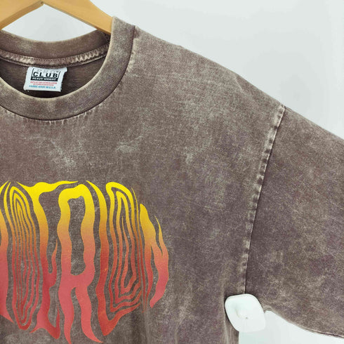 テンダーロイン TENDERLOIN 19SS USA製 TEE ACID WASH G アシッド ウォッシュ ロゴ ファイヤーパターン タイダイ Tシャツ メンズ import:XL
