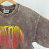 テンダーロイン TENDERLOIN 19SS USA製 TEE ACID WASH G アシッド ウォッシュ ロゴ ファイヤーパターン タイダイ Tシャツ メンズ import:XL
