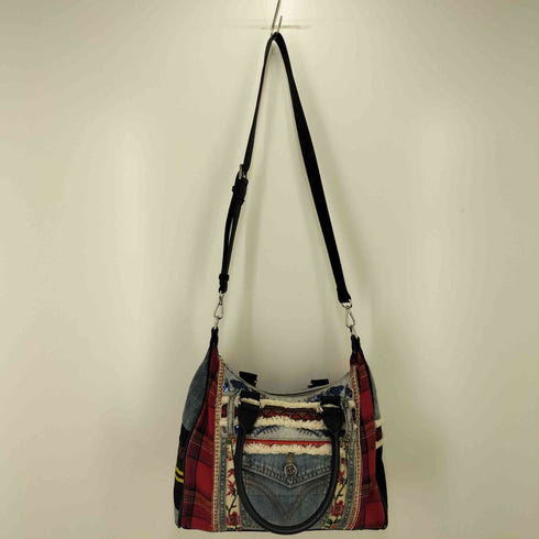 デシグアル Desigual 再構築デニムショルダーバッグ RED DENIM LEEDS レディース