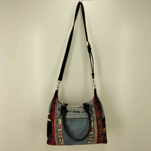 デシグアル Desigual 再構築デニムショルダーバッグ RED DENIM LEEDS レディース