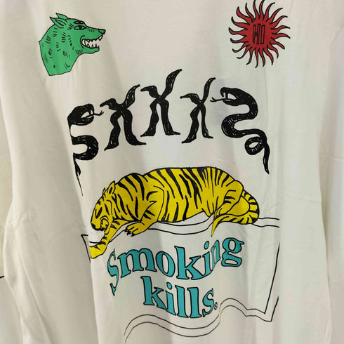 ディーゼル DIESEL 20AW GR8 Smoking Kills DANGER プリントTシャツ メンズ import:XL