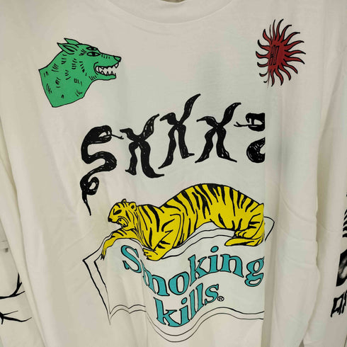 ディーゼル DIESEL 20AW GR8 Smoking Kills DANGER プリントTシャツ メンズ import:XL