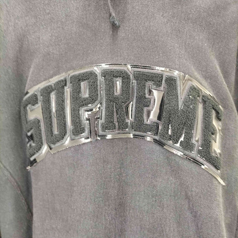 シュプリーム Supreme Patent/Chenille Arc Logo Hooded Sweatshirt メンズ L