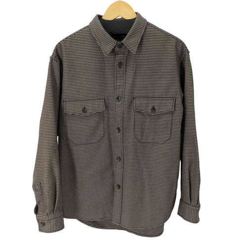 ユナイテッドアローズグリーンレーベルリラクシング UNITED ARROWS green label relaxing 千鳥格子ダブルポケットオーバーサイズシャツ メンズ JPN:L