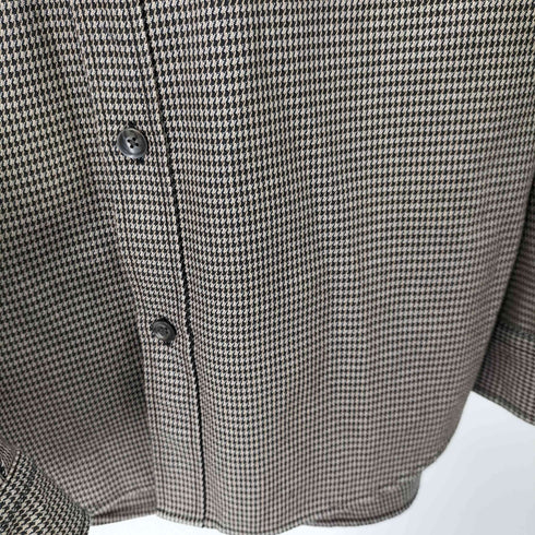 ユナイテッドアローズグリーンレーベルリラクシング UNITED ARROWS green label relaxing 千鳥格子ダブルポケットオーバーサイズシャツ メンズ JPN:L