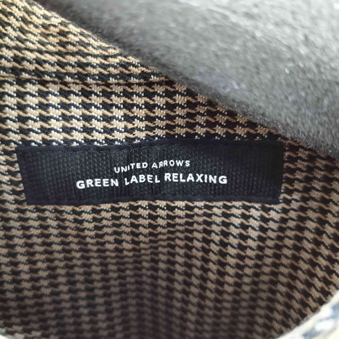 ユナイテッドアローズグリーンレーベルリラクシング UNITED ARROWS green label relaxing 千鳥格子ダブルポケットオーバーサイズシャツ メンズ JPN:L