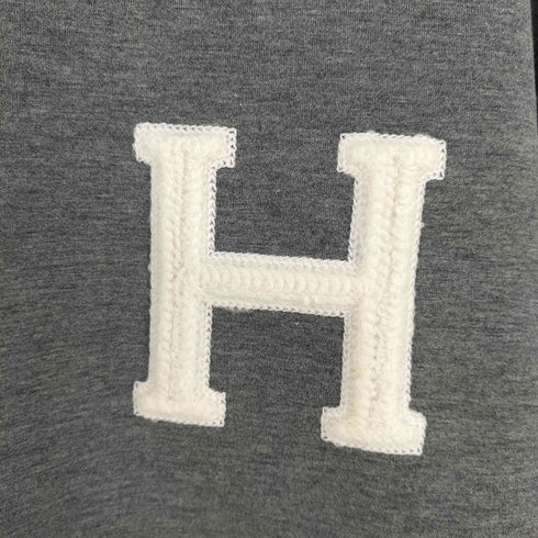 ダブルスタンダードクロージングヒム D/him H刺繍ダンボールニットパーカー メンズ JPN:46
