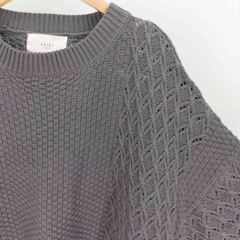 シキトウキョウ shiki tokyo Oversized Combination Openwork Knit オーバーサイズコンビネーション透かし編みニット レディース JPN:M